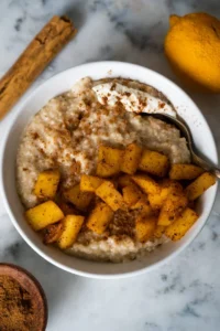 Oat Bran with Cinnamon Apples