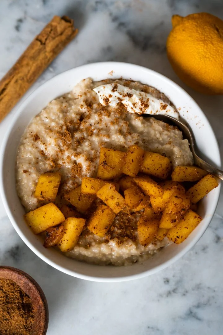 Oat Bran with Cinnamon Apples