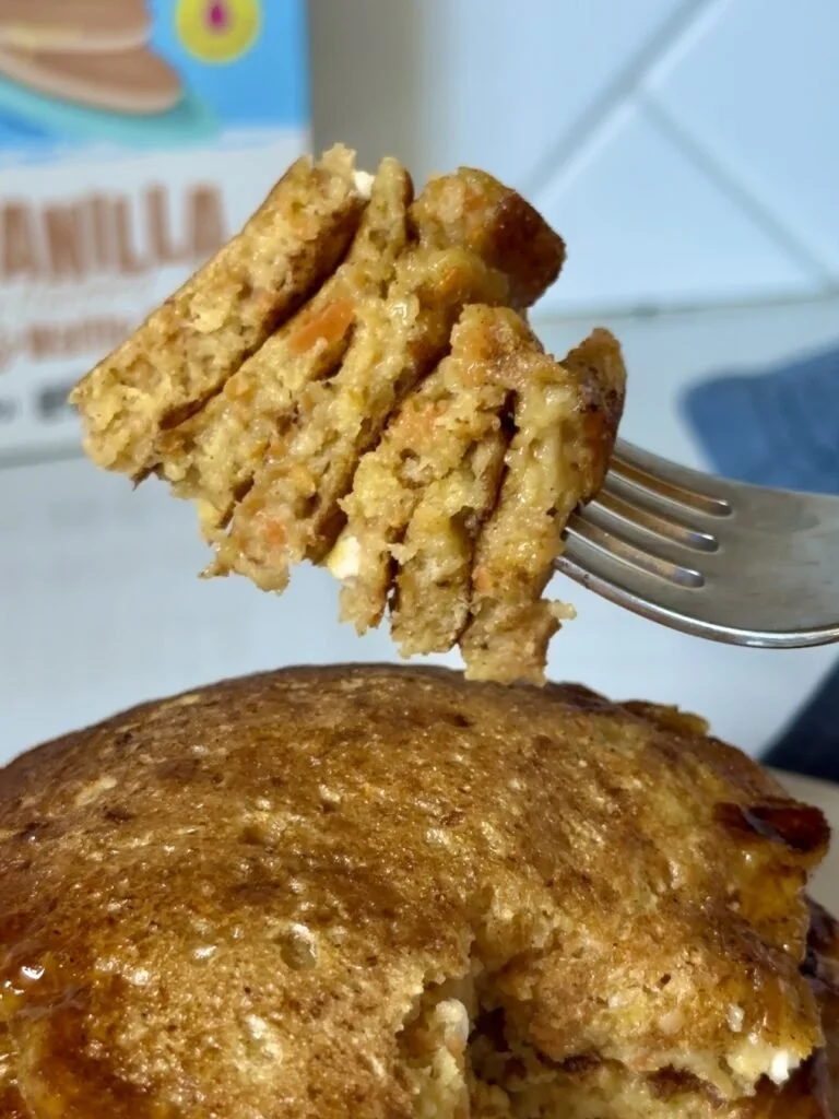 Carrot Cheesecake Protein Pancakes