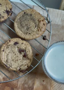 healthier brown butter ancient grain chocolate chip cookies
