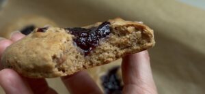 Dump & bake, soft & fluffy, PB&J cookies