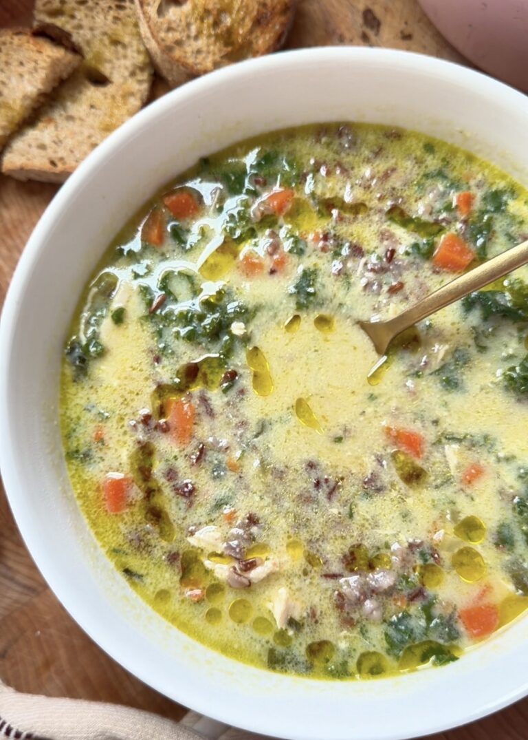 Lemony Chicken Rice Soup