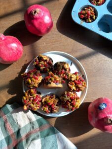 CHOCOLATE POMEGRANATE TARTS